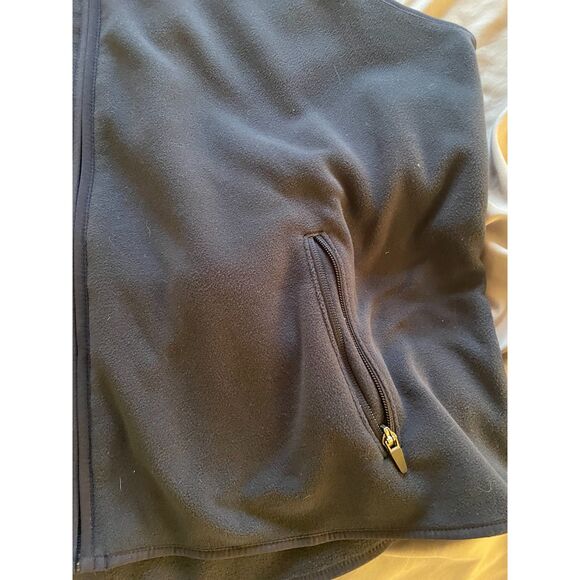 EUC Navy Blue Lands End Zip Up Fleece Vest Womens XL Gorpcore Sporty - Picture 10 of 10